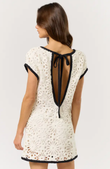 Abigail Crochet Mini Dress