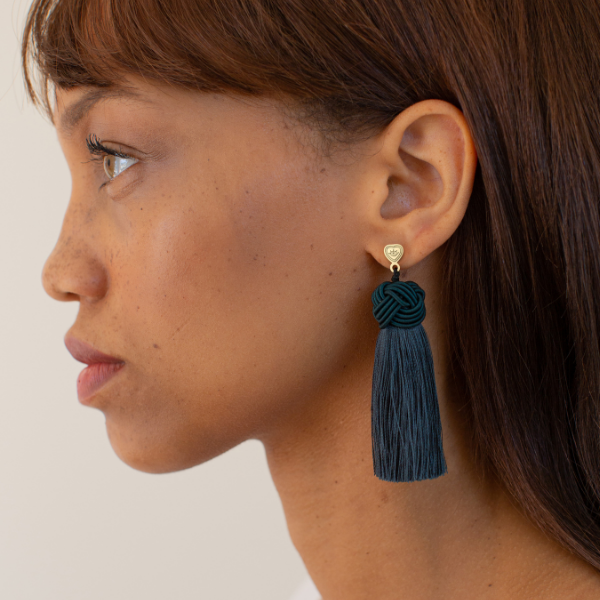 Topknot Tassel Earring