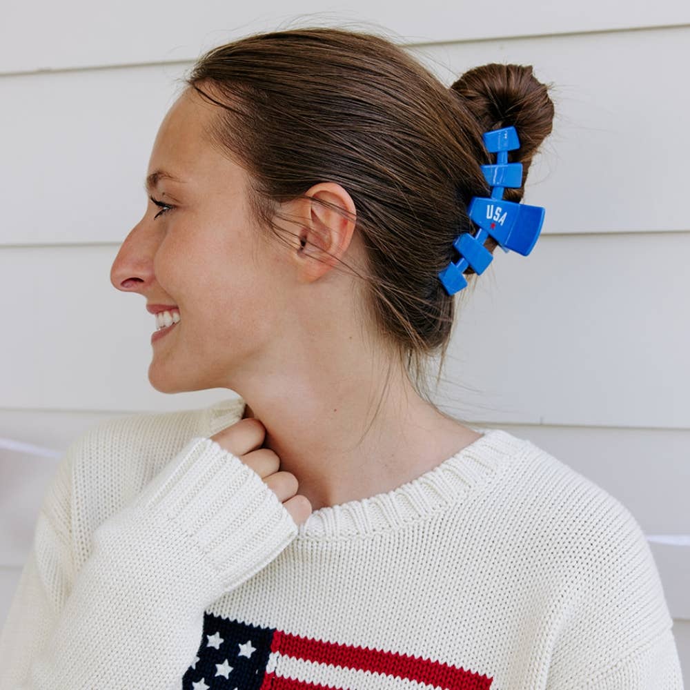 Classic Hair Clip | Large | USA Blue