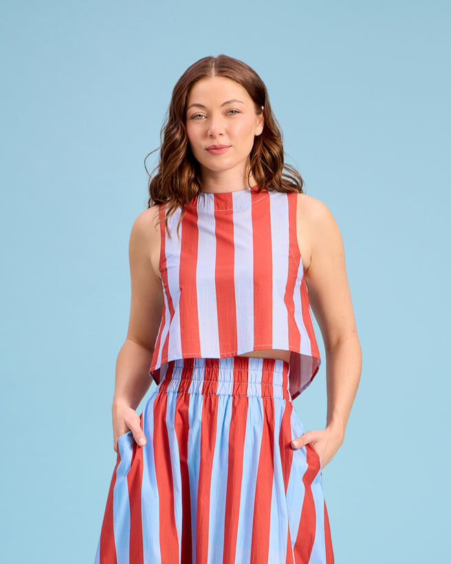 Crop Top, Hearth Stripe