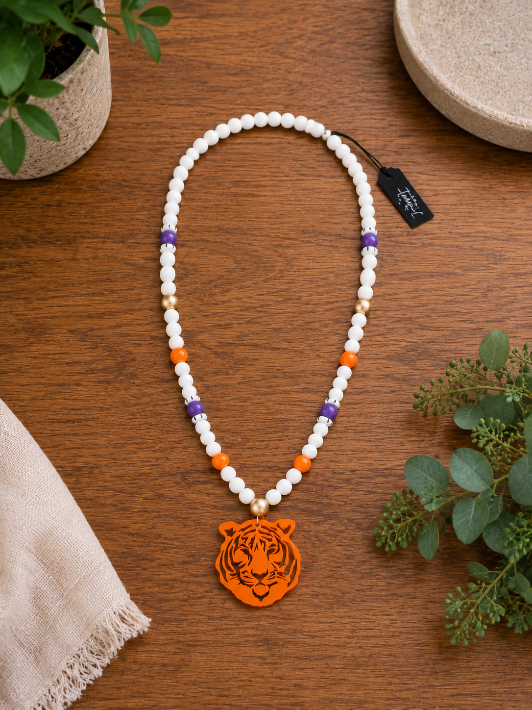 Gameday Tiger Necklace|Clemson Necklace
