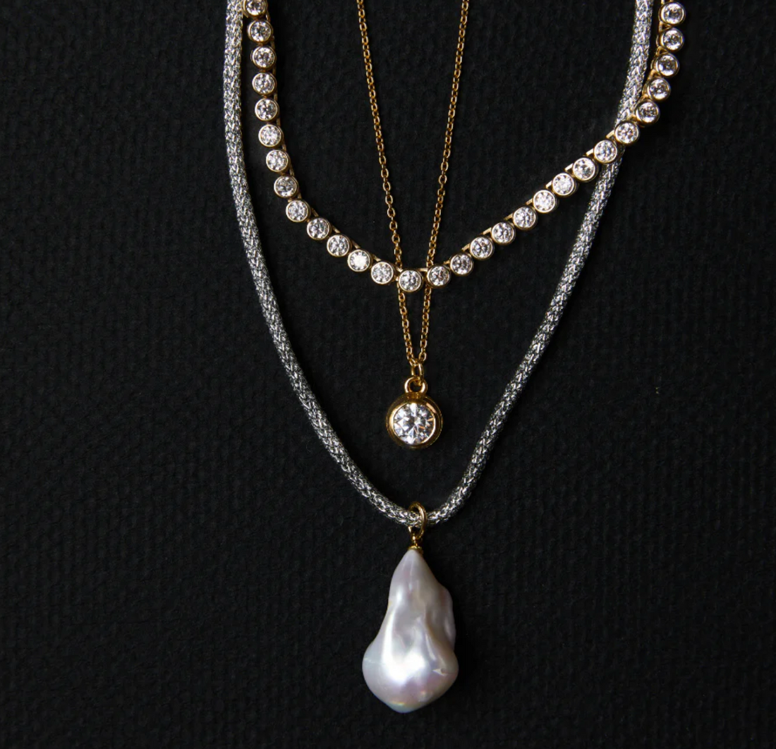 Bezel Tennis Necklace