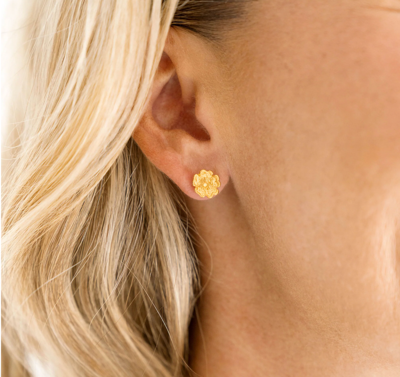 Gold Mini Poppy Studs