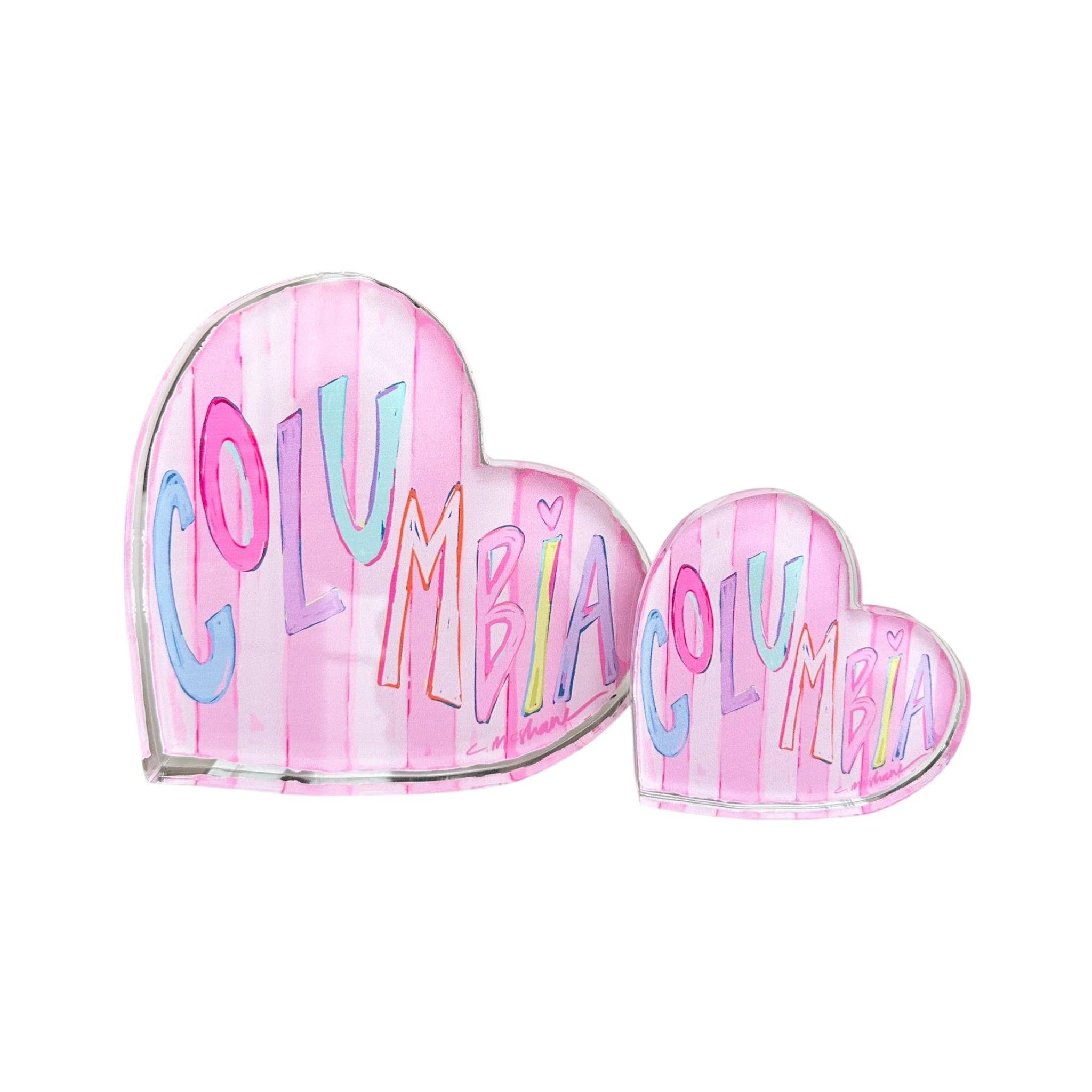 "Columbia LOVE" acrylic shelfie WHOLESALE
