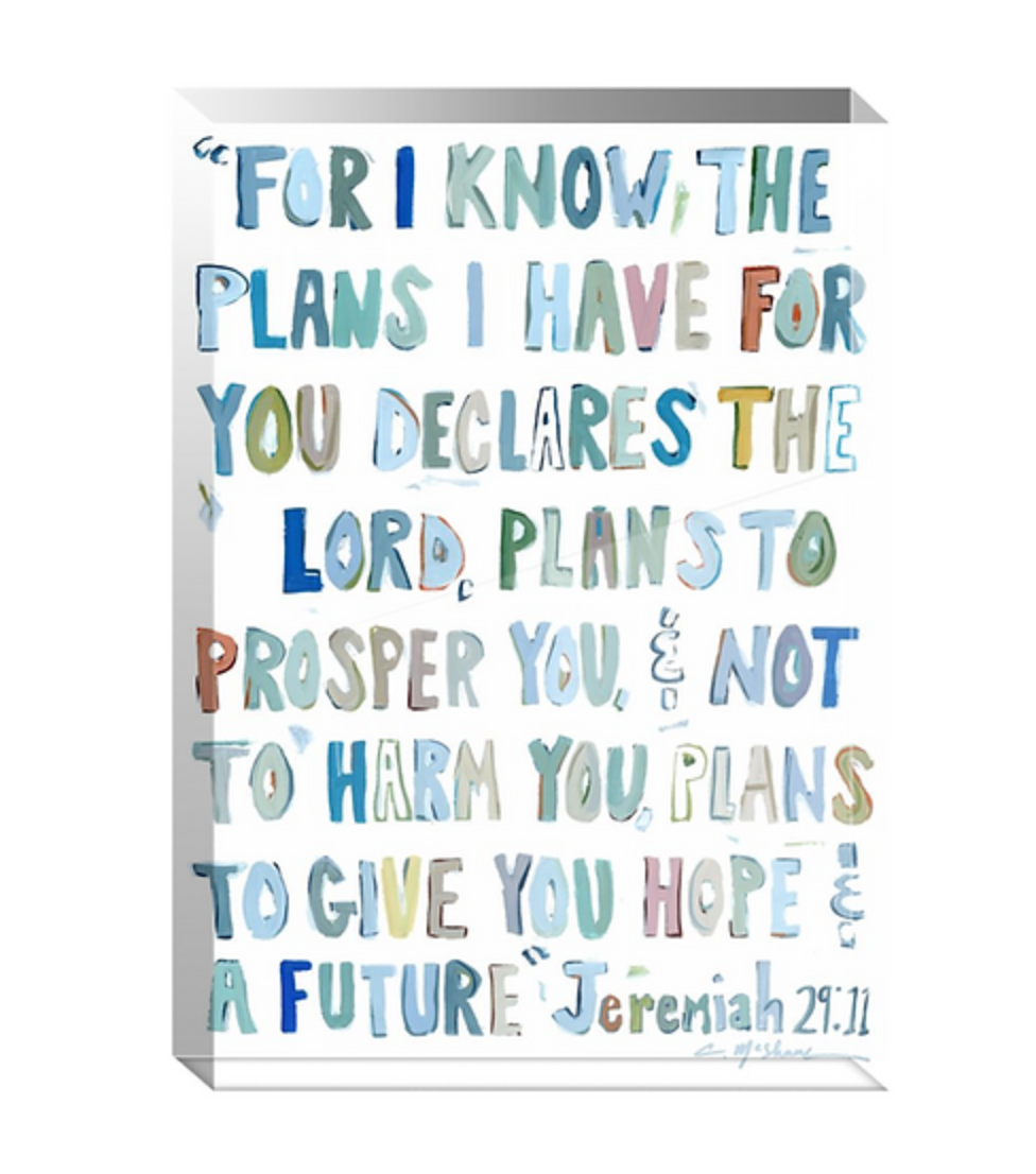 "Jeremiah 29:11" Acrylic Shelfie