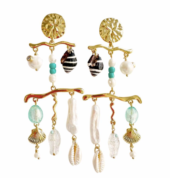 Vida Luxe Earrings in Blues