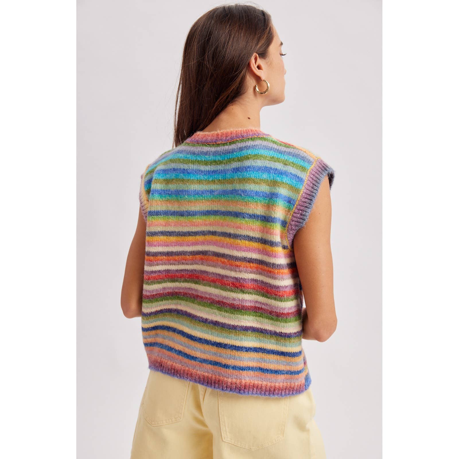 Rainbow Stripe Sweater Top