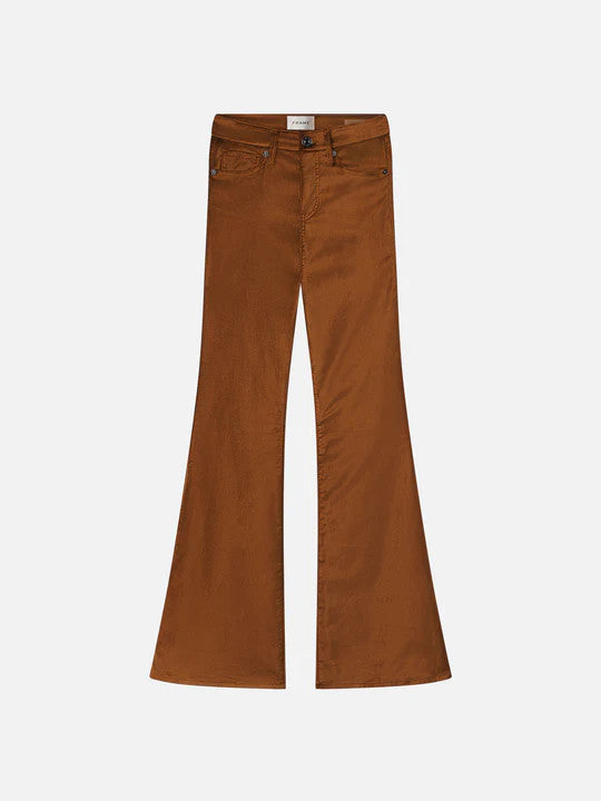 Le High Flare in Bronze Velvet