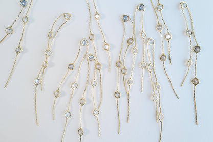 Gold and Crystal Minimalist Duster Drops