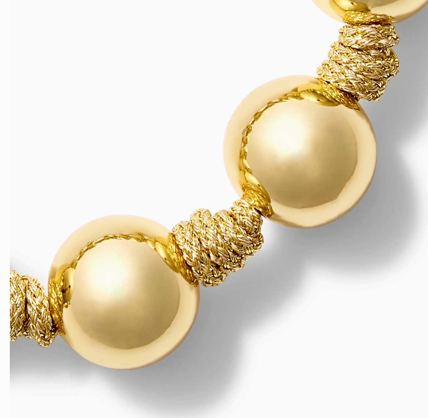 The Gold Ball + Pearl Knotting Bracelet