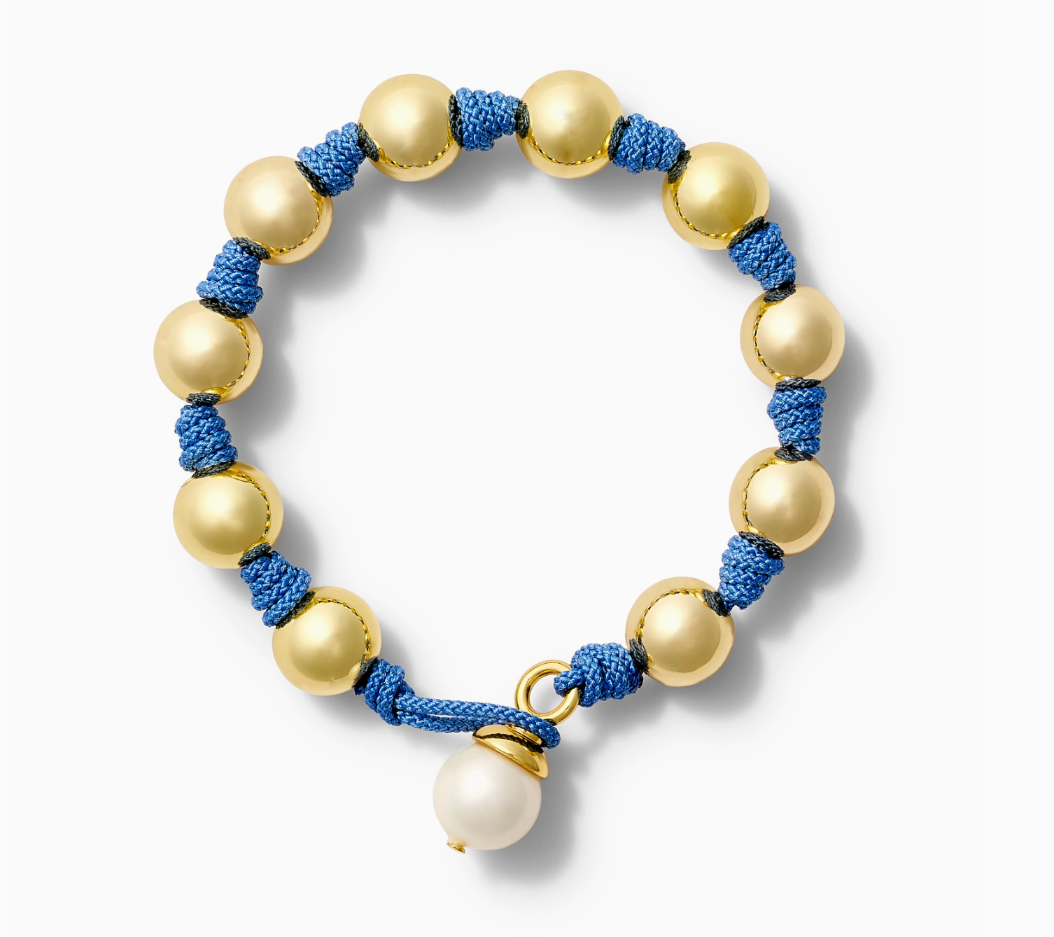 The Gold Ball + Pearl Knotting Bracelet