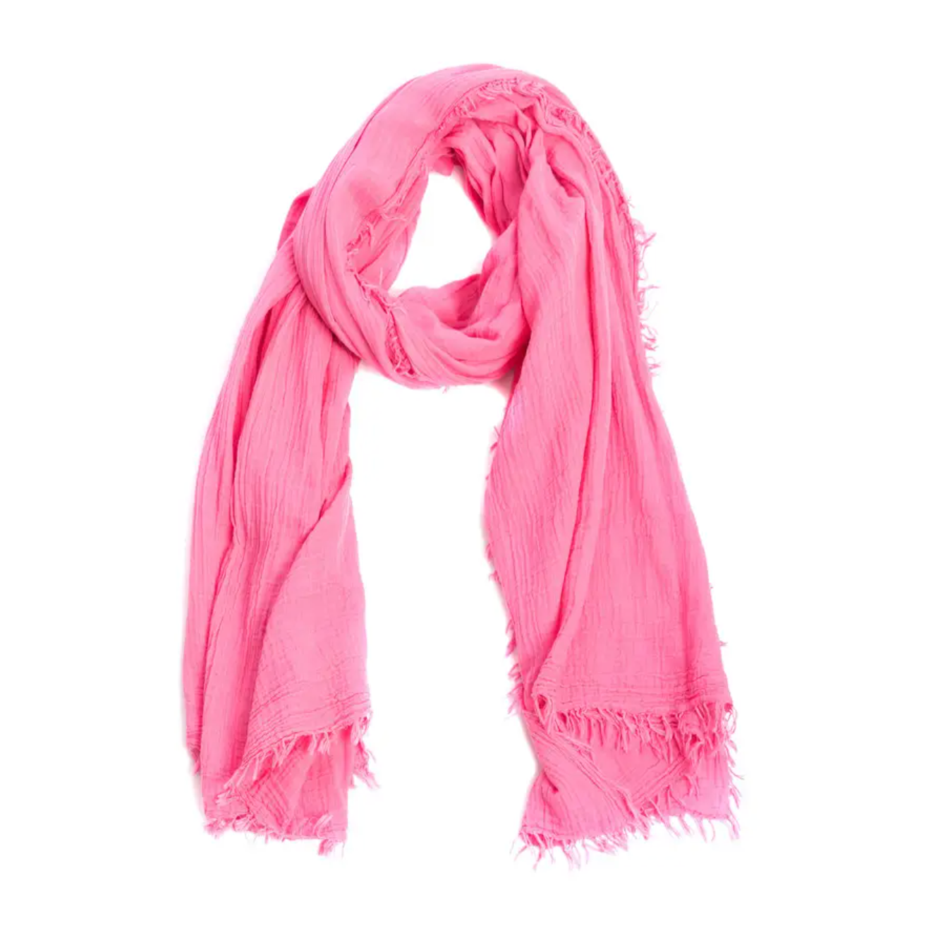 Smith Solid Cotton Fringed Scarf