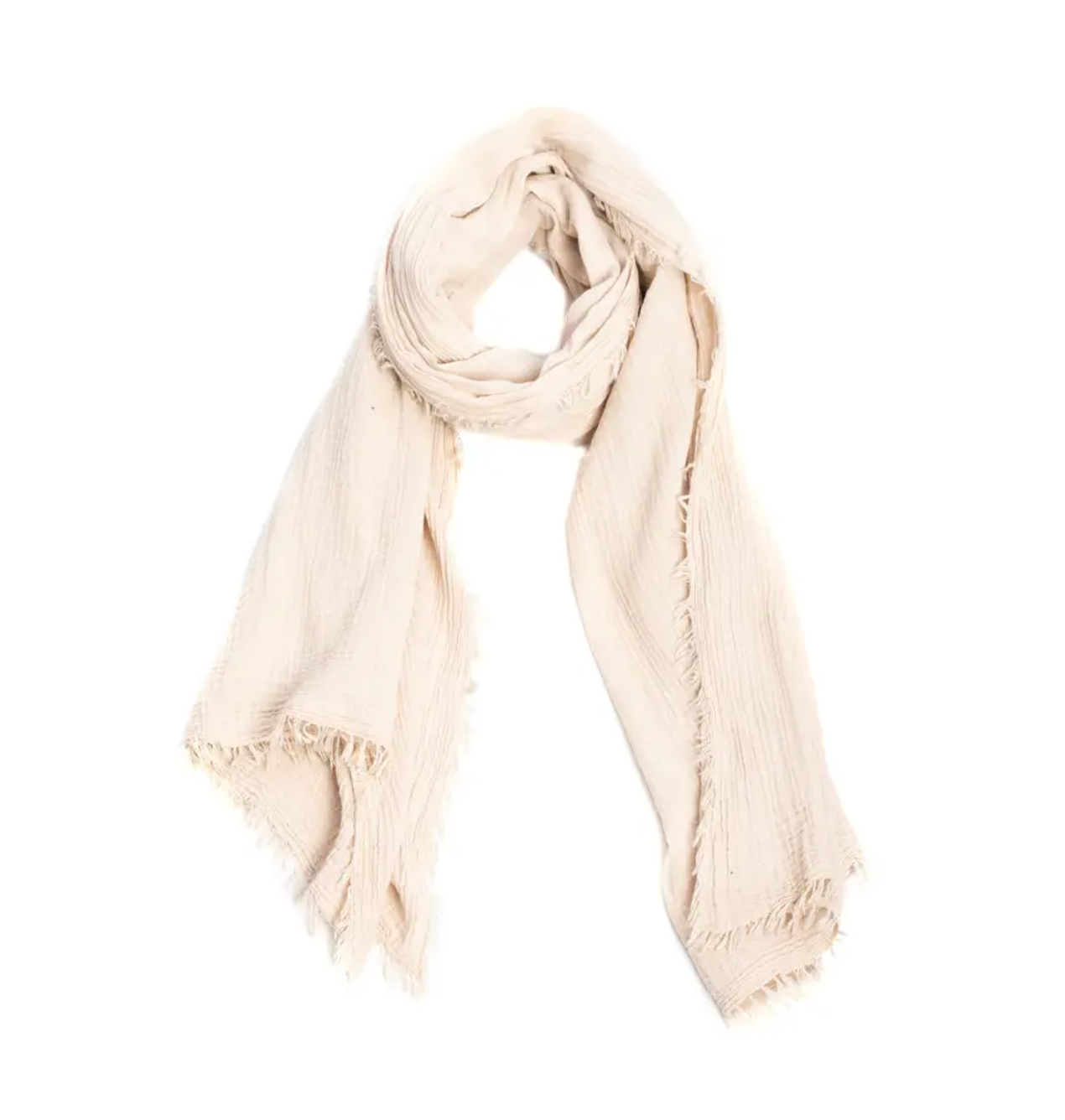 Smith Solid Cotton Fringed Scarf