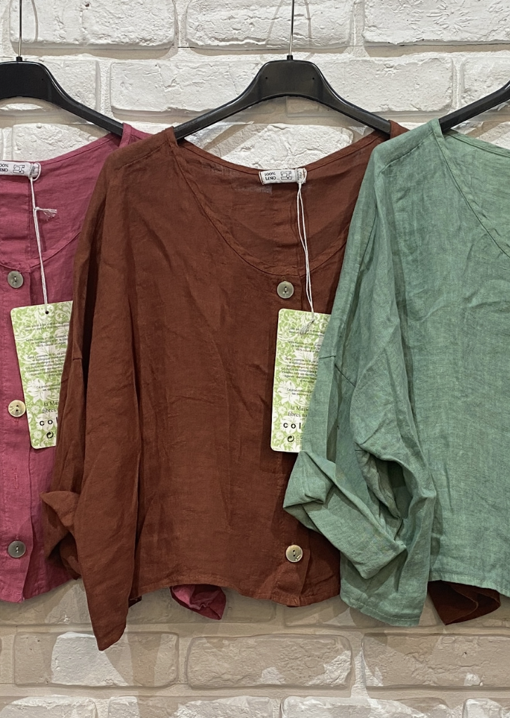 3/4 Sleeve Linen Jacket Top