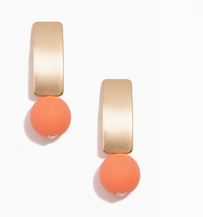 Resin Bead Drop Earring