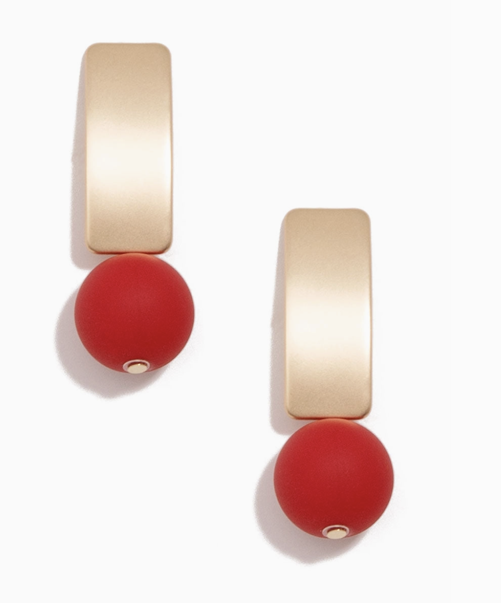 Resin Bead Drop Earring