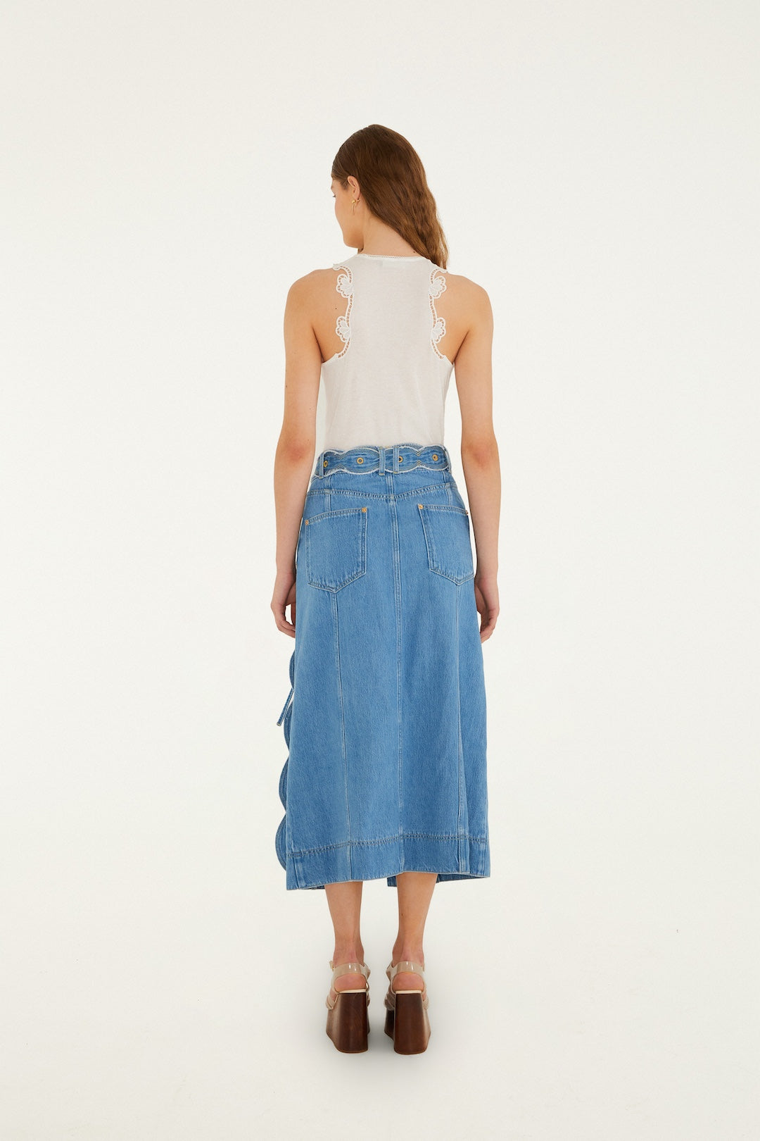 DENIM MIDI SKIRT