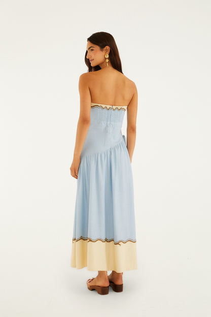 RIO SOUVENIR MIXED SCARF MULTICOLOR MAXI DRESS