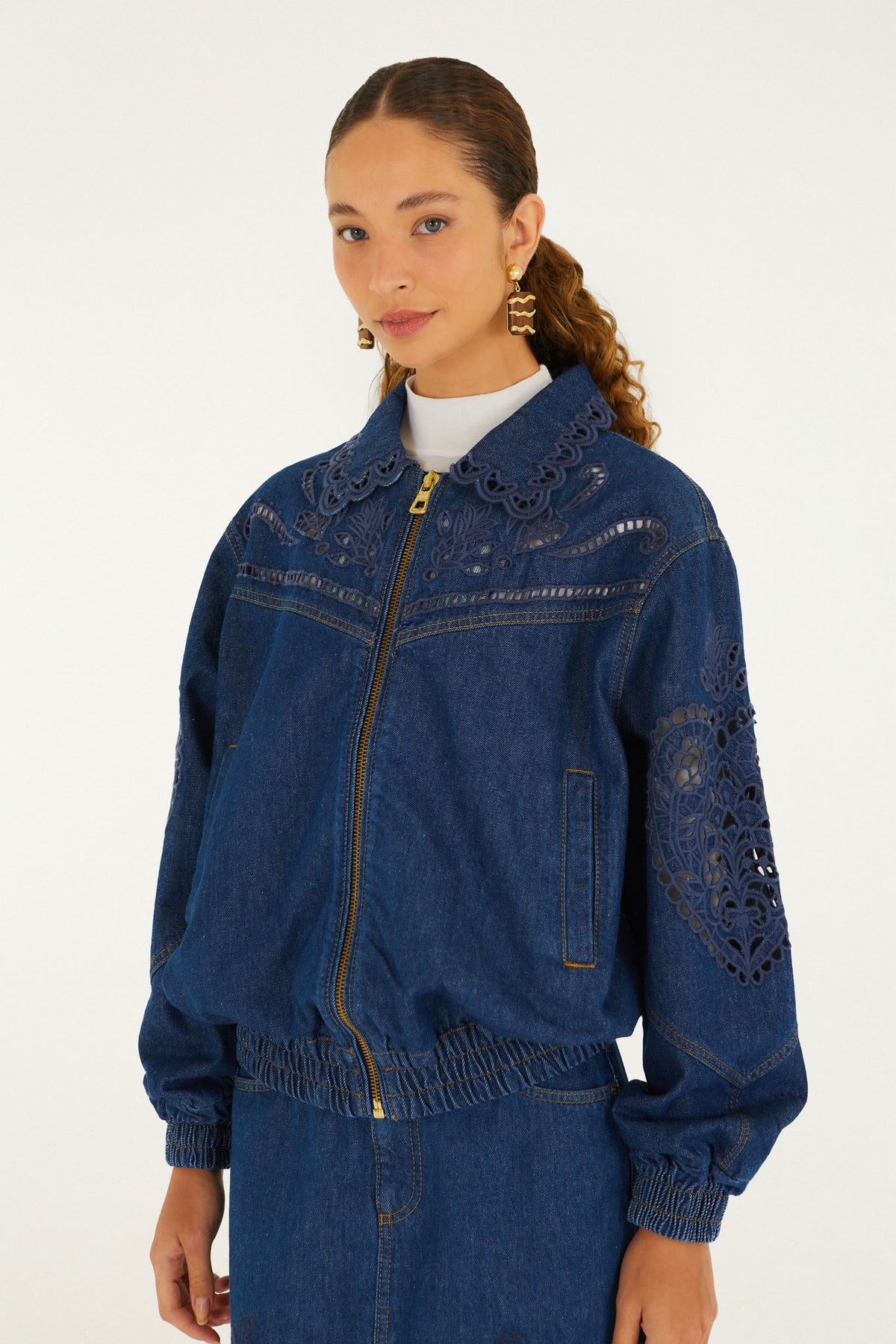 DENIM RICHILIEU HEART JACKET