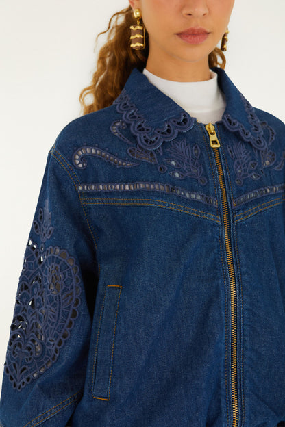DENIM RICHILIEU HEART JACKET