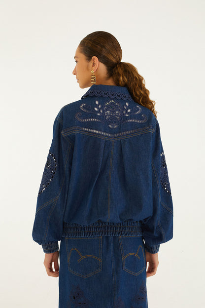 DENIM RICHILIEU HEART JACKET