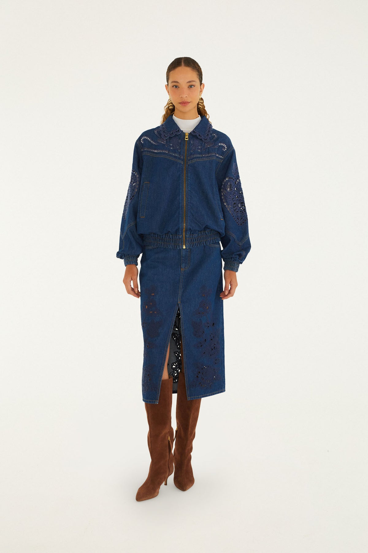 DENIM RICHILIEU HEART JACKET