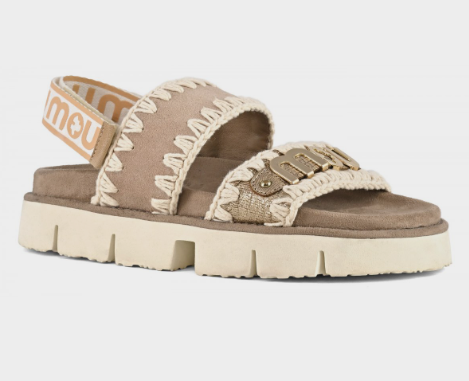 Bio Sandal Back Strap in Suede &amp; Leather Big Met