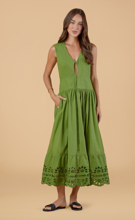 Asha Dress in Moss