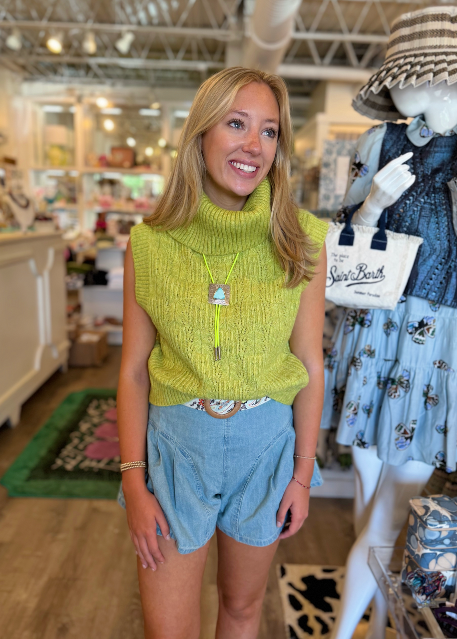 Marlene Top in Retro Lime