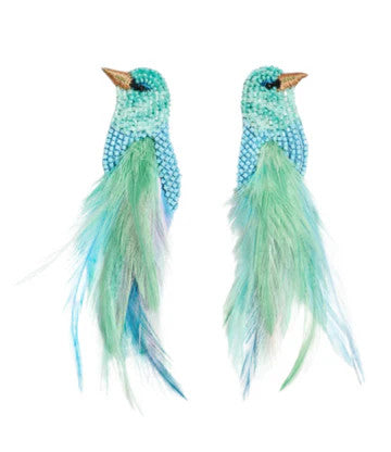 Nina Earrings in Blues