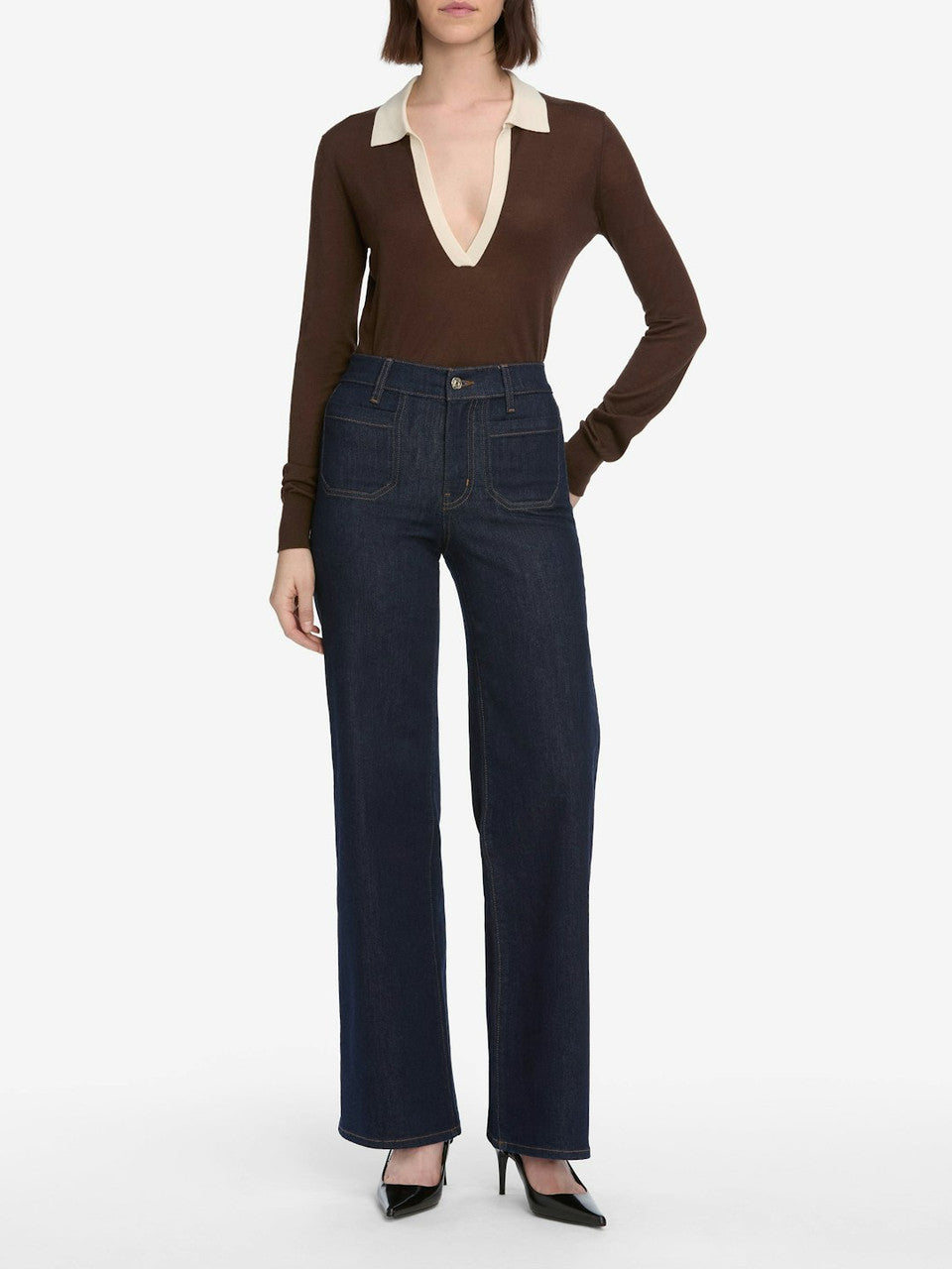 Le Slim Palazzo Modernist Pocket in Rinse