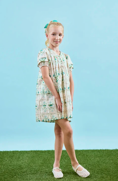 Jenkins Dress Kids Pink Trellis