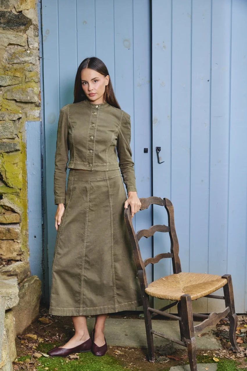 Bonnie Jacket in Ivy Green Denim