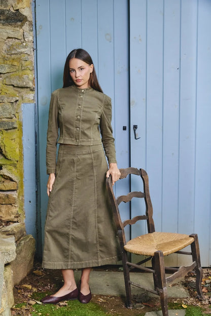 Bonnie Jacket in Ivy Green Denim