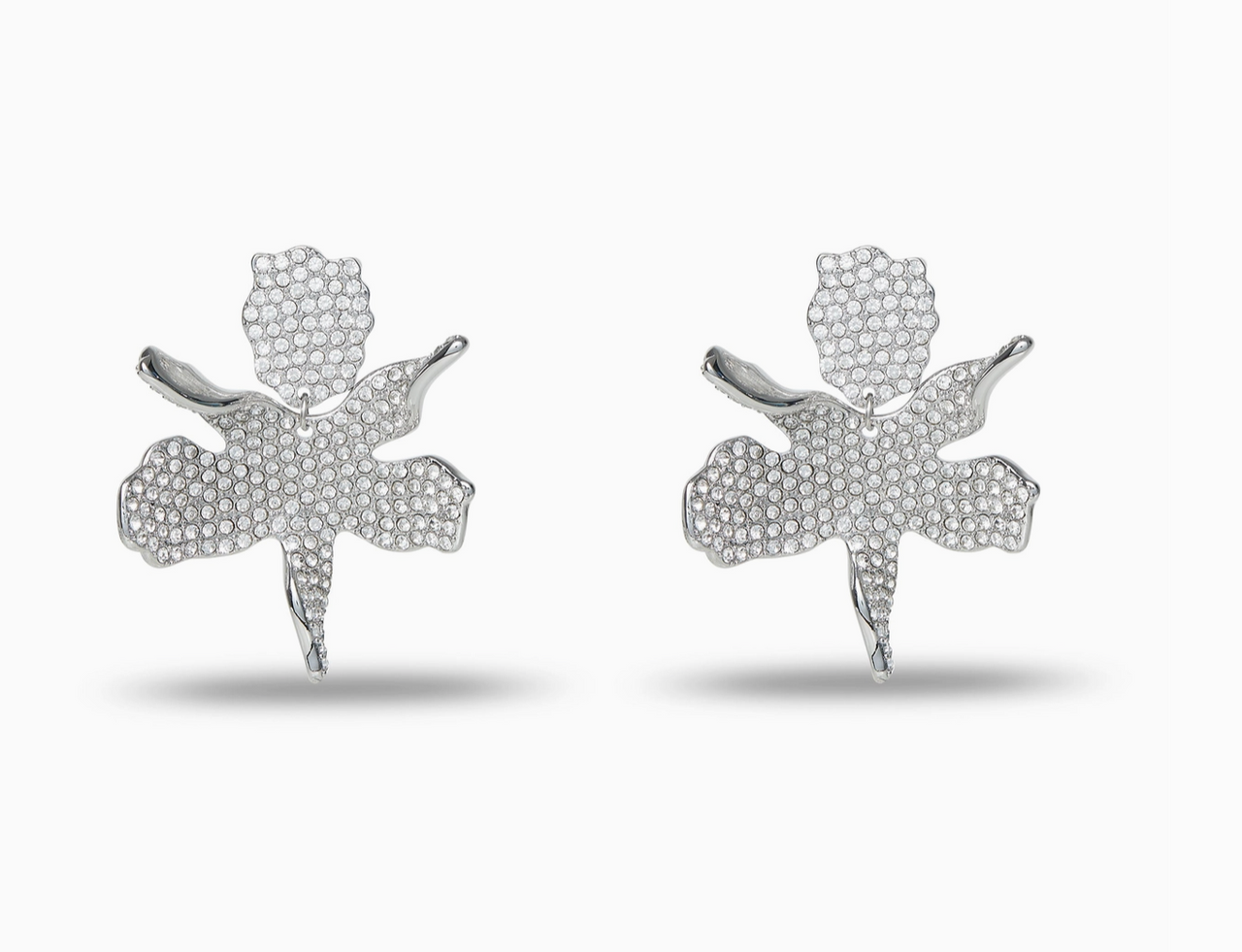 Crystal Small Paper Lily Earrings