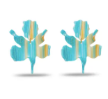 Playa Stripe Paper Lily Earrings