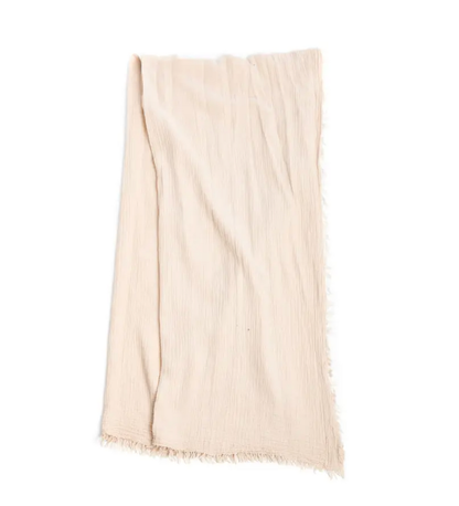 Smith Solid Cotton Fringed Scarf