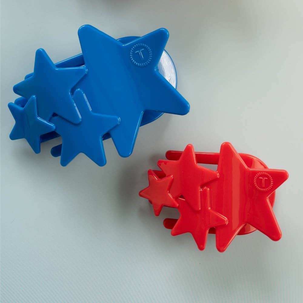 Flat Hair Clip | Large | Red Shooting Star