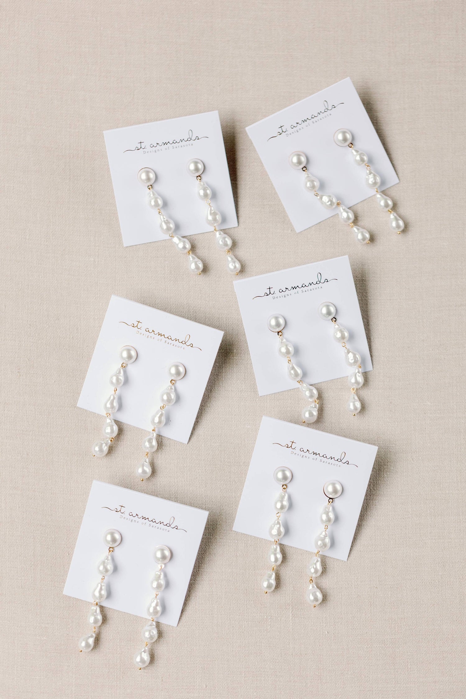 Natural Pearl Statement Drop Statement Earrings