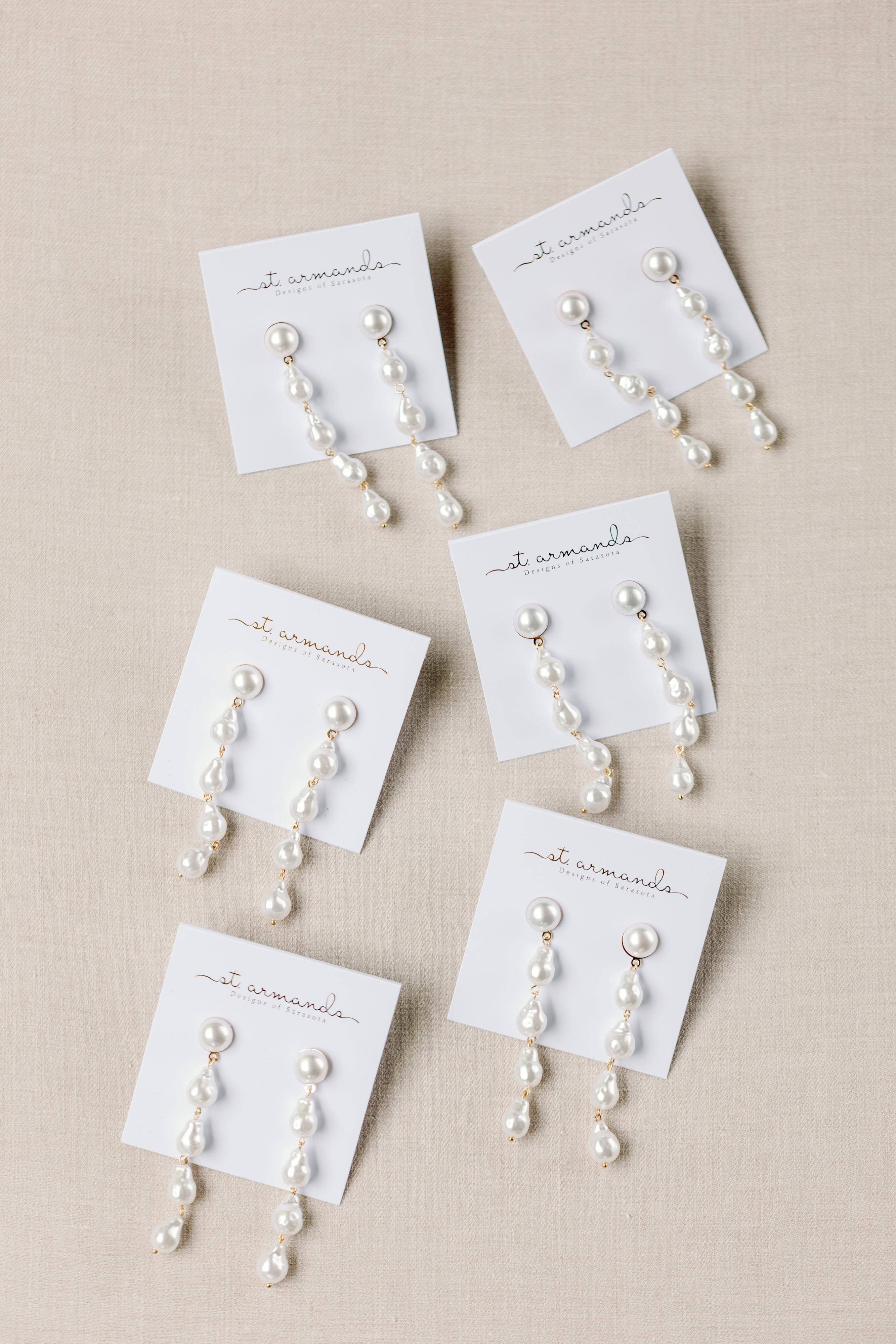 Natural Pearl Statement Drop Statement Earrings