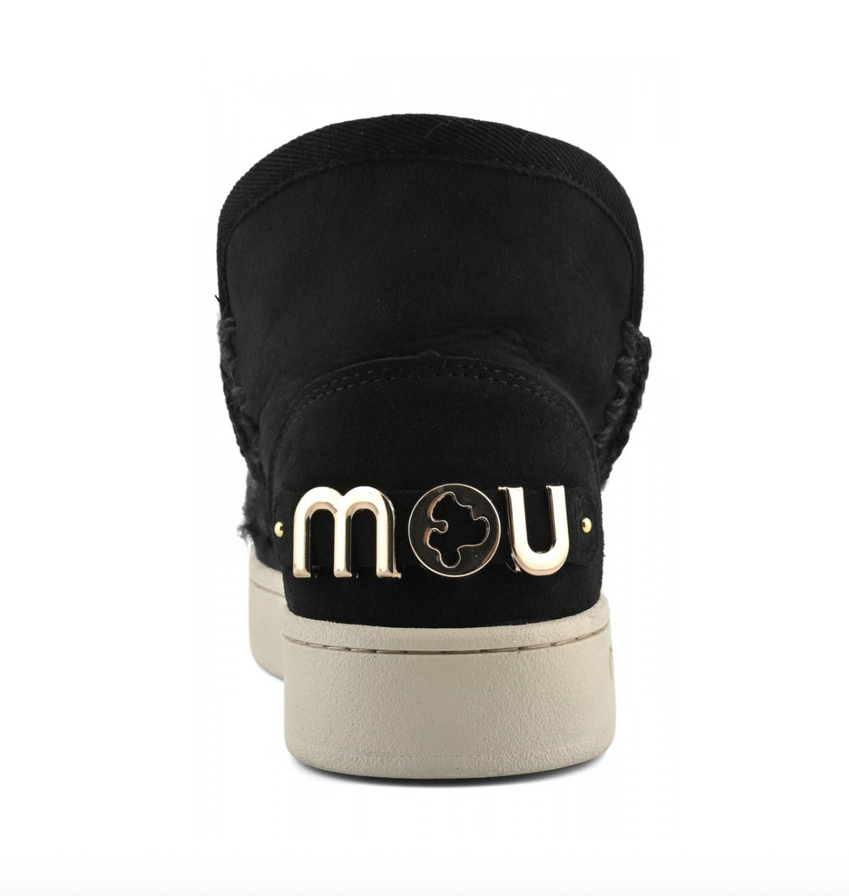 New Eskimo Sneaker Black Suede with Gold