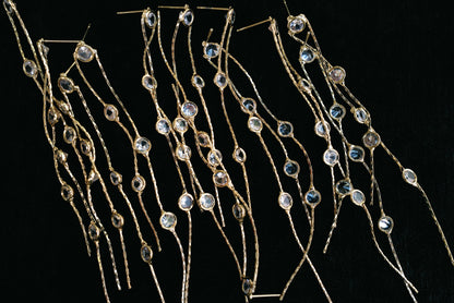 Gold and Crystal Minimalist Duster Drops