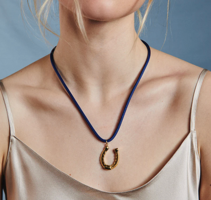 Fortuna Horseshoe Cord Necklace