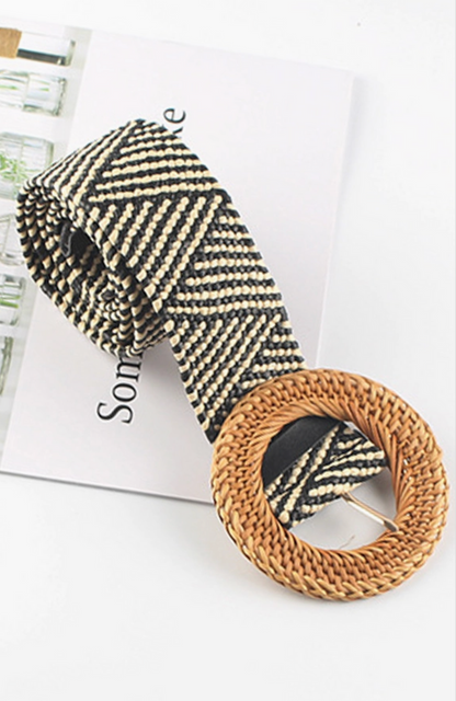 Woven Belt Round Buckle