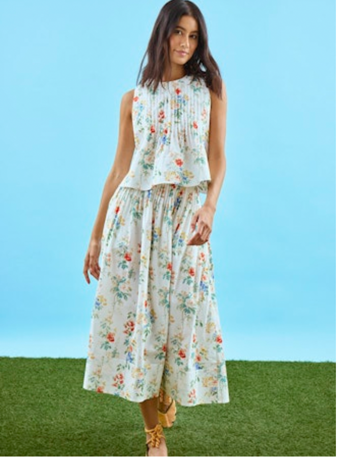 Fallon Skirt in Falling Blossom