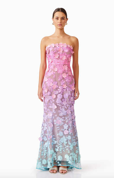 Elle Gown in Ombre Multi