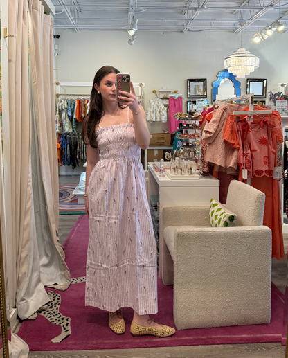 Mabel Dress in Pink Parrot
