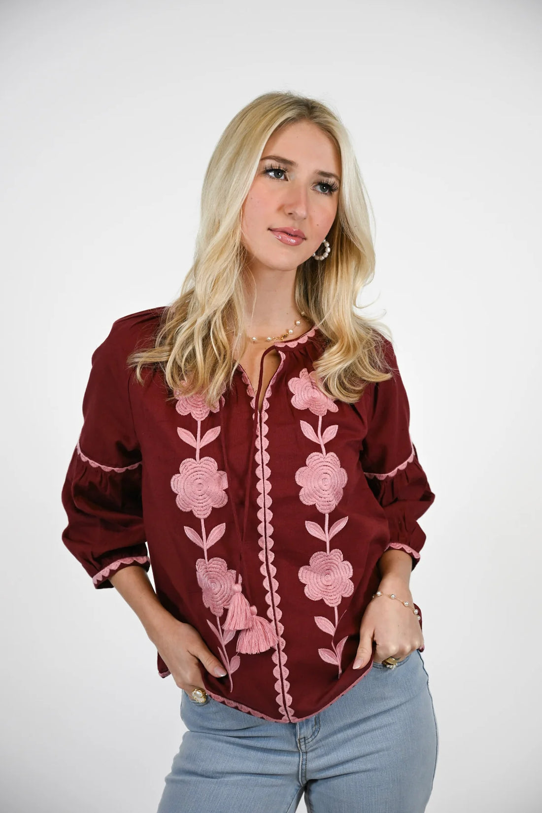 Fae Blouse in Wild Rose