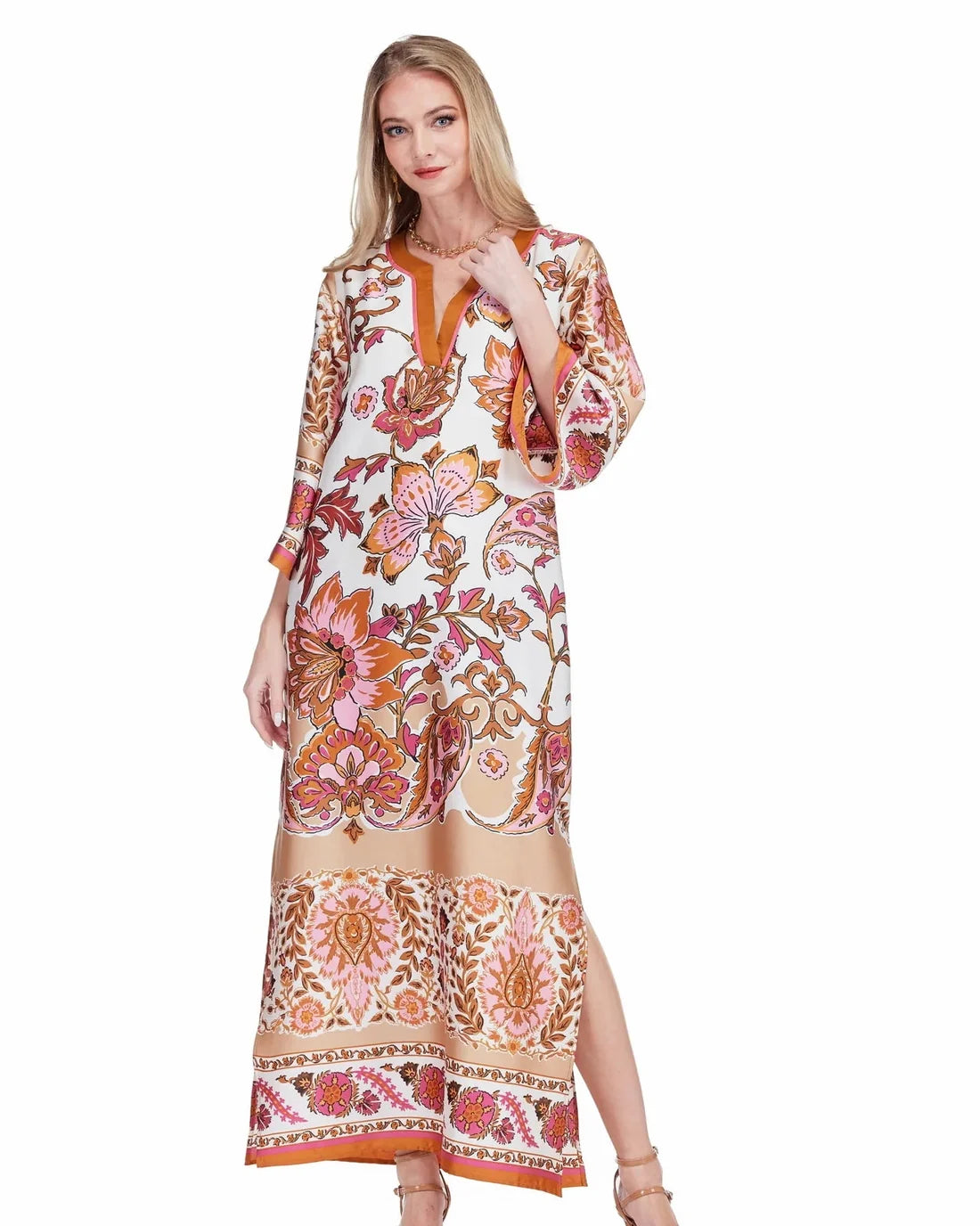Trimmed Maxi in Toffee Blossom