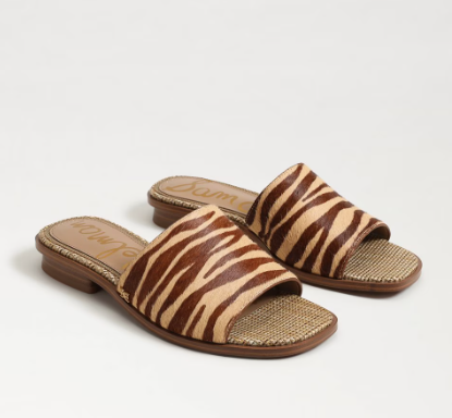 Sabrina Mule in Tan Zebra